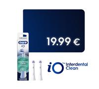 Oral-B Testine di Ricambio iO Interdental Clean Bianche, 2 Testine, adatte per apparecchi e impianti