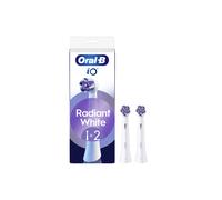 Oral-B Testine di Ricambio iO Radiant White Bianche, 2 Testine, per lo sbiancamento dei denti