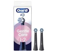 Oral-B Testine di Ricambio iO Series Gentle Care Nere, Testine Rotonde Originali, per Gengive Sensibili, 2 Testine