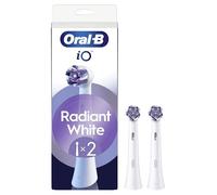 Oral-B Testine di Ricambio iO Series Radiant White, testine rotonde originali, rimozione della placca, per lo sbiancamento dei denti, 2