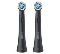Oral-B Testine di Ricambio iO Series Ultimate Clean Black, 2 testine rotonde originali per Spazzolino Elettrico, setole CrissCross, rimozione della placca
