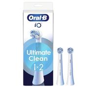 Oral-B Testine di Ricambio iO Series Ultimate Clean, testine rotonde originali, setole CrissCross, rimozione della placca, 2