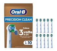 Oral-B Precision Clean Testine Spazzolino Elettrico, Confezione da 10 Testine di Ricambio, Pulizia Precisa e Sbiancante, Indicatore di Utilizzo della Testina, Adatto alla Buca delle Lettere