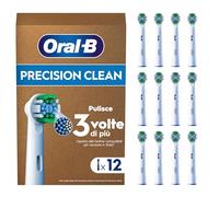 Oral-B Testine Di Ricambio per Spazzolino Elettrico Oral B, 12 Testine Pro Precision Clean, Per Una Pulizia Denti Efficace, Confezione Adatta Alla Buca Delle Lettere