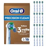 Oral-B Testine Di Ricambio per Spazzolino Elettrico Oral B, 16 Testine Pro Precision Clean Bianche Autentiche, Confezione Adatta Alla Buca Delle Lettere