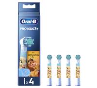 Oral-B Testine Di Ricambio Pro Kids Re Leone Disney, confezione da 4 Testine