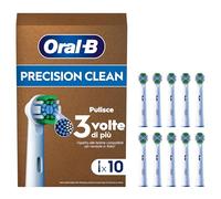 Oral-B Precision Clean Testine Spazzolino Elettrico, Confezione da 10 Testine di Ricambio, 3 Tipi di Setole per una Pulizia Precisa e Sbiancante, Indicatore di Utilizzo della Testina