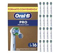 Oral-B Testine di Ricambio Pro Precision Clean, Bianche, 16 Ricambi