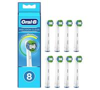 Oral-B Testine Di Ricambio x Spazzolino Elettrico Precision Clean Con Tecnologia CleanMaximiser, Confezione Da 8 Testine