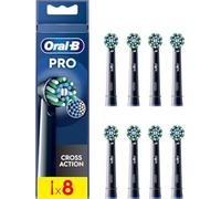 Oral-B Testine per spazzolino elettrico professionale, testa a croce con setole a forma di X e angolate per una rimozione più profonda della placca, colore nero