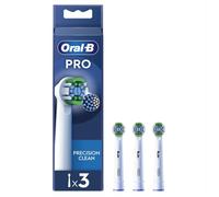 Oral-B Precision Clean Testine Spazzolino Elettrico, Confezione da 3 Testine di Ricambio, 3 Tipi di Setole per una Pulizia Precisa e Sbiancante, Indicatore di Utilizzo della Testina