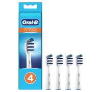 Oral-B Trizone - Testine per spazzolino elettrico, 4 pezzi, rimuovi placca, 3 zone di setole per una pulizia profonda, colore: bianco