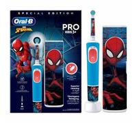 Oral-B Spazzolino Elettrico Ricaricabile Pro Kids con personaggi Marvel Spider-Man, 1 Testina, 1 Spazzolino Elettrico Oral B, Custodia Da Viaggio, da 3 Anni In Su