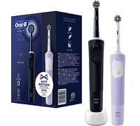 Oral-B Vitality Pro - Spazzolino elettrico elettrico con 2 testine di ricambio, 3 modalità di pulizia per la cura dei denti, regalo uomo/donna, progettato da marrone, nero/viola