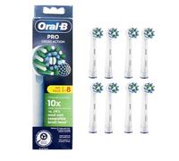 oral Oral B, testine di ricambio per spazzolino elettrico Pro Cross Action a forma di X e setole angolate per una rimozione più profonda della placca, confezione da 8.