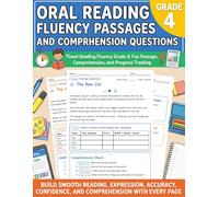 Oral Reading Fluency Grade 4 Passages and Comprehension Questions: Timed Reading Fluency Passages 4th Grade with Comprehension Questions, Repeated ... Monitoring, and Confidence-Building Support