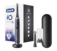 Oral-B iO Spazzolino Elettrico Ricaricabile 8S Nero, 2 Testine, 1 Custodia Da Viaggio, 1 Spazzolino