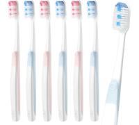 Oralphi Spazzolini Media per Adulti con Setole Spirali per Anti Macchie da Fumo/Tè/Caffè, Rimozione Placca Profonda,Raggiunge gli Angoli più Difficili,Punta Arrotondata per Pulizia Delicata (6 PZ)