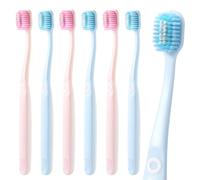 Oralphi Spazzolino da denti Morbidi,10.000+ Micro-Flossing Setole per Gengive Sensibili, Triple Action Soft per Adulti, Gravidanza, Anziani e Apparecchi Ortodontici (6 Pezzi)