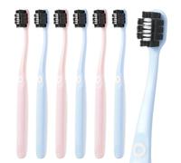 Oralphi Spazzolino Extra Morbido con Carbone Attivo+Ioni Argento,10.000+ Setole Ultra Morbide per Gengive Sensibili,Ideale per Adulti, Gravidanza, Anziani e Apparecchi Ortodontici (6 Pezzi)