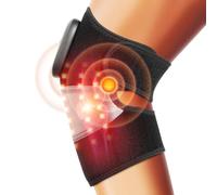 Oramuon Ginocchio senza fili - Massaggiatore con luce rossa riscaldabile ginocchiera artrite sollievo dal dolore 3 in - 1 cuscino riscaldante funzione vibrazione per ginocchia, spalle, gomiti 5000 mAh