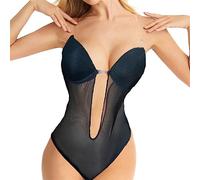 ORANDESIGNE Backless Bra Senza Giunte delle Donne Invisibile Reggiseno Push up del Seno dell'elevatore Corpo Shaper Backless B Nero XL