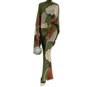 ORANDESIGNE Donna Vestito Lungo Abito da Cerimonia Elegante Camicia Blusa Manica Lunga + Gonna Lunga Aderente Completo Sera 2 Pezzi Festa Cocktail Set Outfit B 07 XL