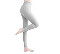 ORANDESIGNE Leggings Donna Inverno Leggings Termici Felpati Vita Alta Leggings in Pile Caldi Collant Fodera Caldo Pantaloni Ghette Leggins Elasticizzati Primavera Autunno A Grigio Chiaro M