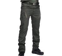 ORANDESIGNE Pantaloni da Lavoro da Uomo per attività All'aperto Pantaloni Softshell Sci Termici Impermeabile Pantaloni Trekking Invernali Pantaloni da Caccia C Verde M