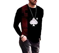 ORANDESIGNE T-Shirt Uomo Maglietta a Maniche Lunghe Uomo Girocollo Stampa Prugna Bandiera Top Sottile Casual Basic Slim Fit Tunic Shirt Moda Primavera Autunno A Stampa 13 XL