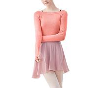 ORANDESIGNE Top da Balletto Ginnastica per Bambine Vestito da Ballerina Maglioncino da Danza Classica Allenamento Scaldacuore Ragazza Bolero Cardigan Elegante A Rosa 150