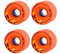 Orangatang Fat Free Ruote Longboard 65 mm 80A Arancioni Set 4 Pezzi