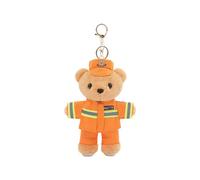 (orange) Adorable Policeman Bear Key Rings Versatile Polices Bear Key Chain Accessory Trendy Bear Pendant Keyrings Ornament orange