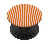 Orange and Beige Stripes Geometric Vertical Lines Pattern PopSockets PopGrip Adesivo