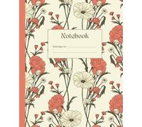 Orange and Cream Flowers 7.5" x 9.25" Lined Notebook. A Beautiful Floral Journal for Writing, Notes, and Daily Inspiration.