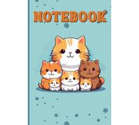 Orange and White Cute Cartoon Cat Notebook: Adorable Cartoon Cat Illustration 120 Pages Notebook for Writing, Notes, Journaling, School, Office, and Daily Use