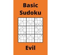 Orange Basic Sudoku Book, 9x9 Puzzles, 250 Pages, 5x8, Evil