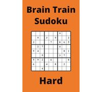 Orange Brain Train Sudoku Book, 9x9 Puzzles, 200 Pages, 5x8, Hard