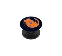 Orange Cat Ascoltare la musica nello spazio PopSockets PopGrip Adesivo