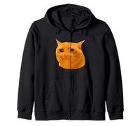 Orange Cat Funny Crying Cat Meme Hilarious Weird Cat Face Felpa con Cappuccio