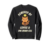 Orange Cat Mom alimentata dal caffè con Una cellula cerebrale Felpa