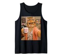 Orange Cat Selfie Meme Umorismo Mamma Carino Amore Apprezzamento Canotta