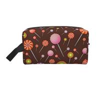 Orange Cats (1) Borsa portaoggetti con stampa - Borsa da toilette da viaggio resistente, accessorio per imballaggio in tela per tutti i giorni, palestra e viaggi, Modello Candy Lollipop (1), taglia