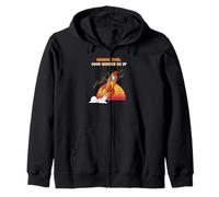 Orange Coin Number Go Up tendenza rialzista crypto hype bitcoin Felpa con Cappuccio