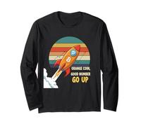 Orange Coin Number Go Up tendenza rialzista crypto hype bitcoin Maglia a Manica