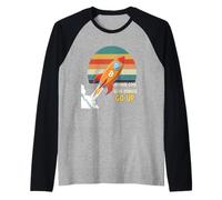 Orange Coin Number Go Up tendenza rialzista crypto hype bitcoin Maglia con Maniche Raglan