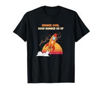 Orange Coin Number Go Up tendenza rialzista crypto hype bitcoin Maglietta