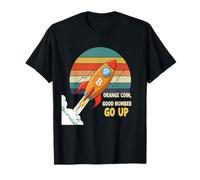 Orange Coin Number Go Up tendenza rialzista crypto hype bitcoin Maglietta