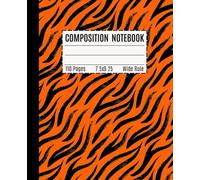 Orange Composition Notebook: Wide Ruled Journal for Girls | Aesthetic School Supplies for Kids & Teens | 110 Pages, Lined Paper, 7.5 x 9.25 | Cute Gift Idea