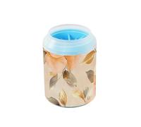 Orange Elegant Roses Accents - Rondella portatile per piedi del cane, con spazzola in silicone morbido, kit per la pulizia dei piedi di cani e razze di gatti di taglia piccola e media